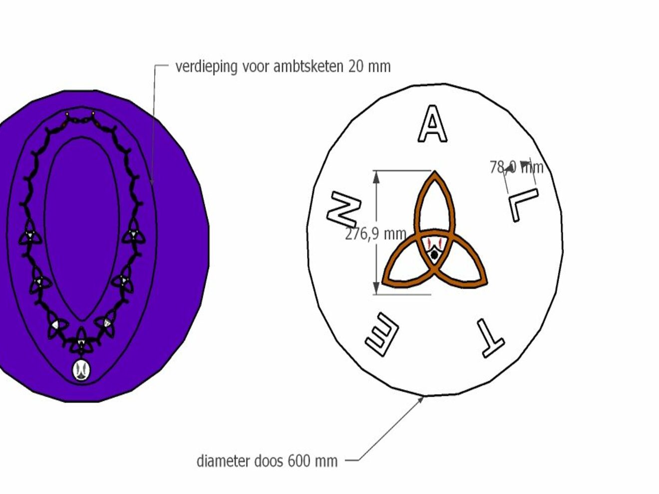 ontwerp presentatiekoffer maatvoering